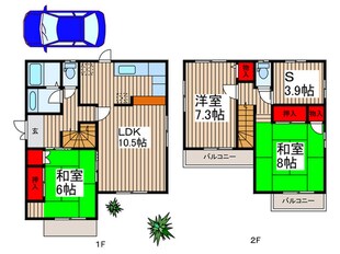 前原５丁目貸家の物件間取画像